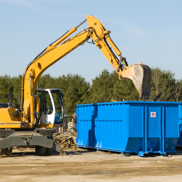 are there any restrictions on where a residential dumpster can be placed in Jackson